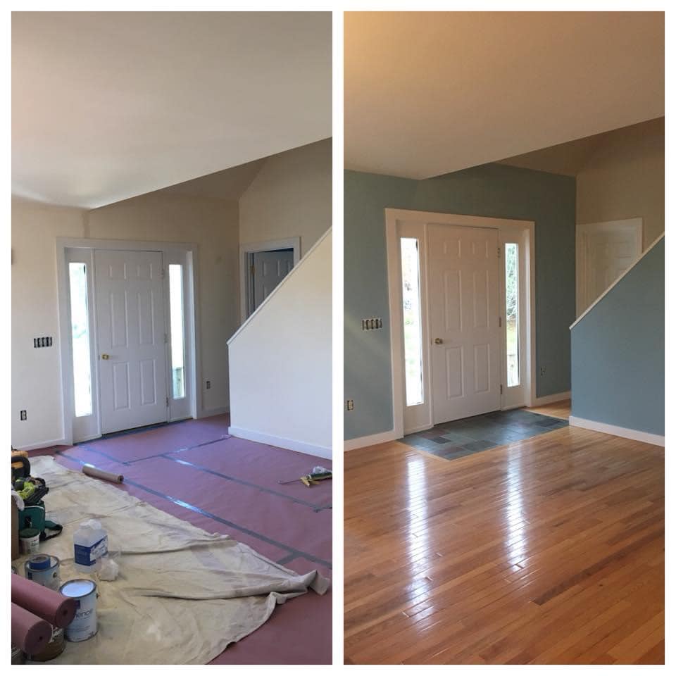 Bedroom repaint with colour blocking in Tralee