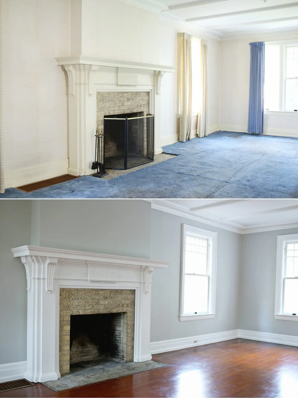 Living room repaint in Tralee with crisp white trims